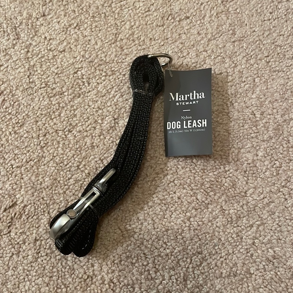 Dog Leash Black Martha Stewart